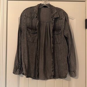 Washed Grey Button Up